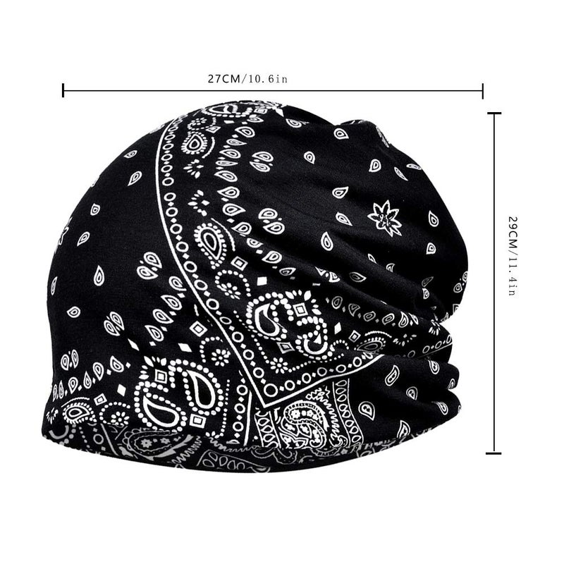 Waybas 4 PCS Women Baggy Slouchy Beanie Chemo Hat Cap Slouchy Snood Hat Cancer Headwear - Image 2